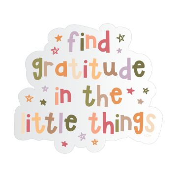 Find Gratitude Clear Decal Sticker